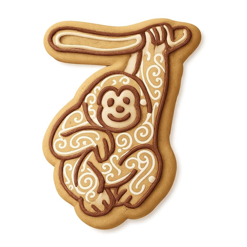 Hanging Orangutan Cookie Cutter & Stamp - 2.3x4 Fun Kitchen Baking