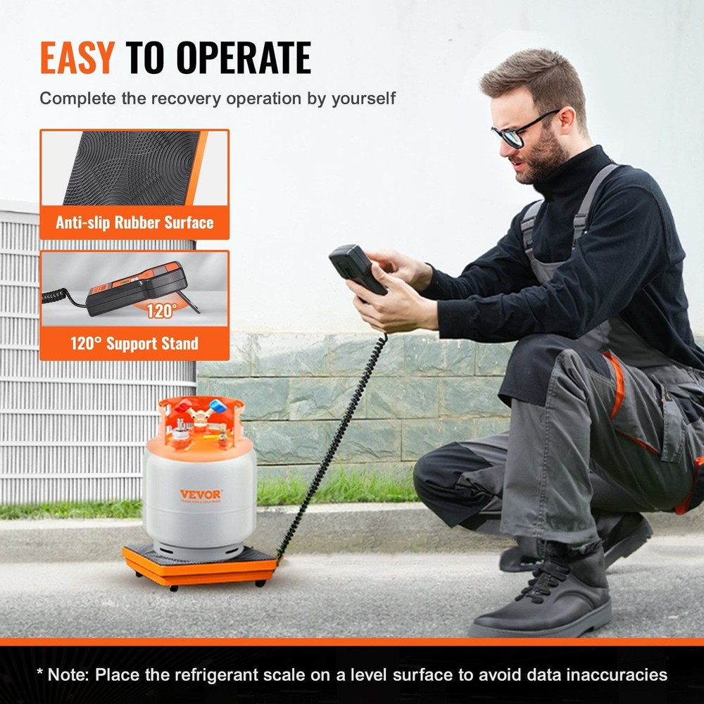 220lb Precision Digital Scale, Advanced Sensor Technology for HVAC Refrigerants