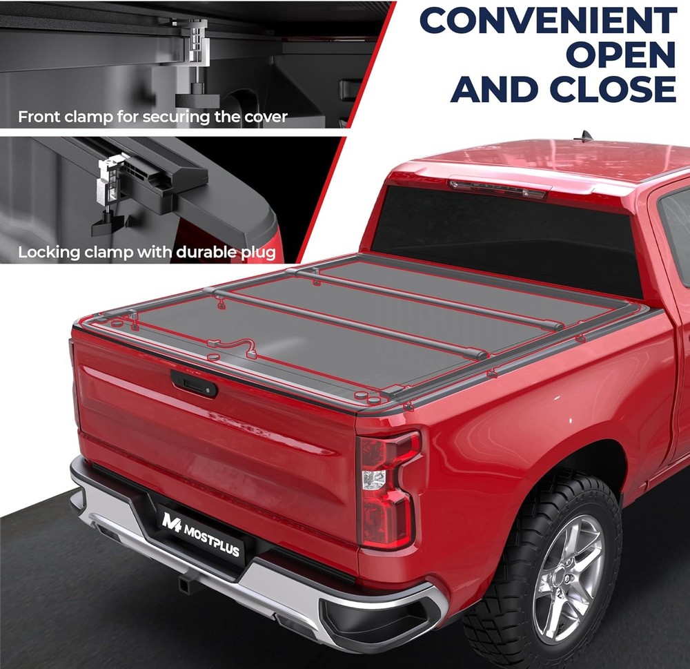 MOSTPLUS Roll Up Soft Tonneau Cover Silverado 2007
