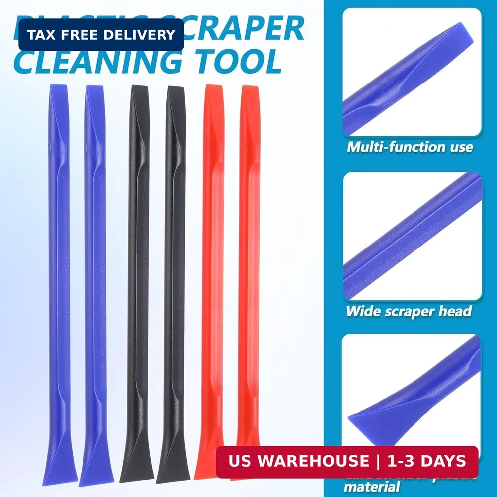 18 PCS Plastic Scrapers, Non-scratch Carbon Fiber Plastic Scraper Tool Multi-pur