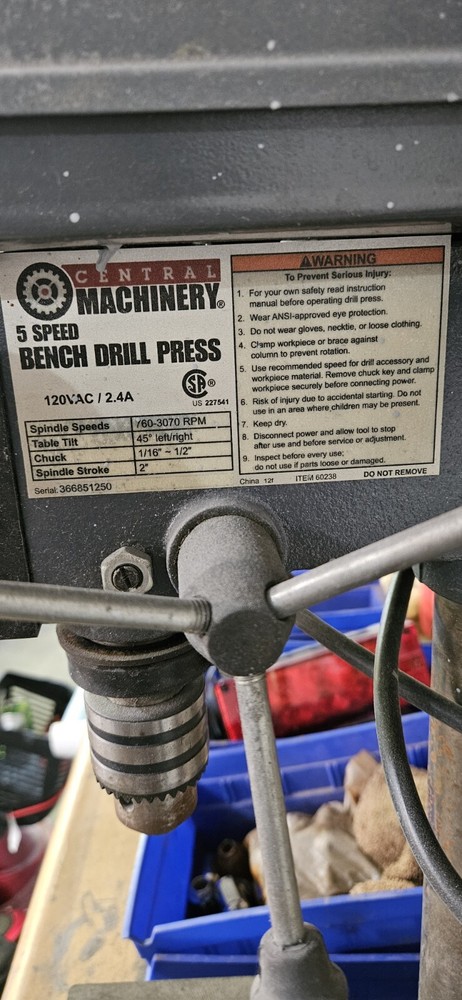 Central Machinery Drill Press