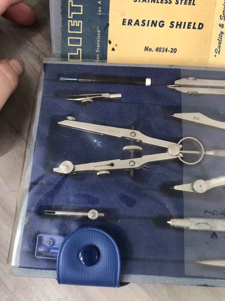 Vintage LEITZ Co. Fine Drawing Instruments Drafting Tool Set Complete 3015-32