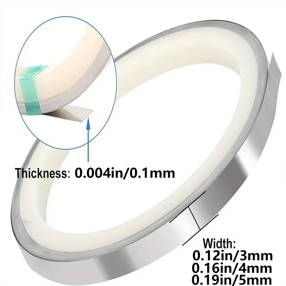 3X 10M Pure Nickel Strip: Thin & Flex for Precise DIY Li Battery Weld