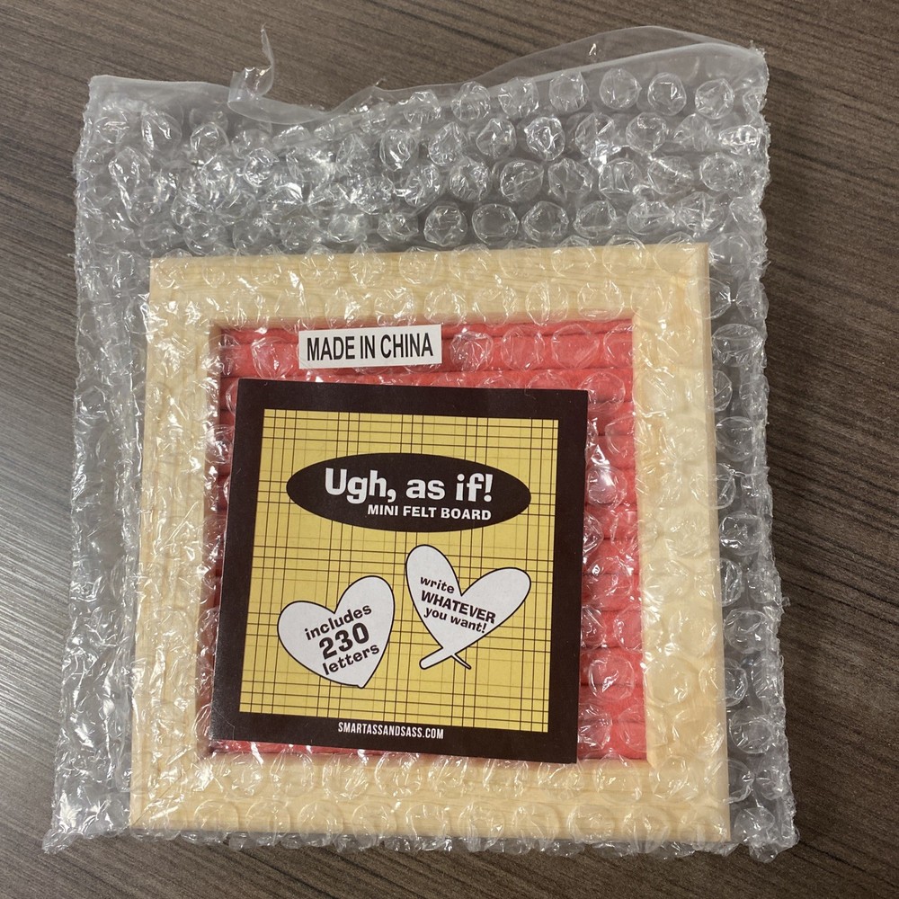 NIP Smartass & Sass "Ugh, As If!" Mini Felt Board Includes 230 Letters