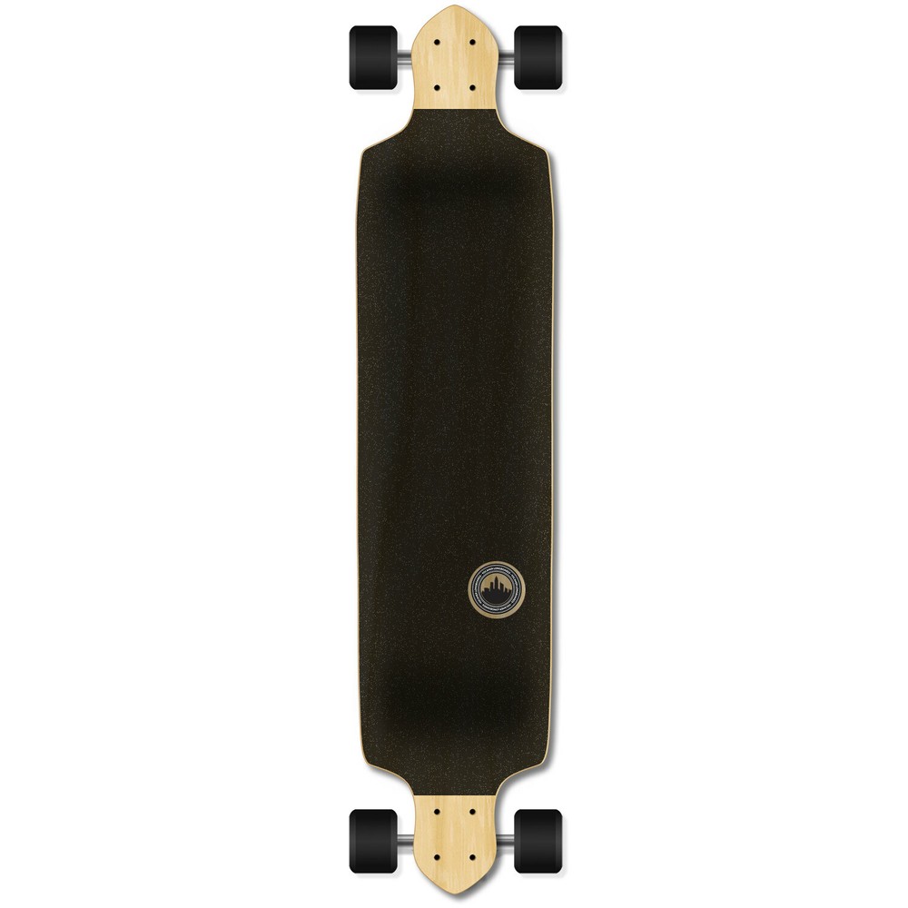 Yocaher Drop Down Longboard Complete - Checker Yellow