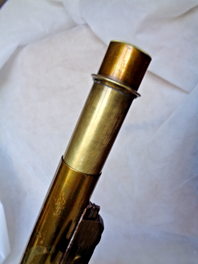 SCOTTISH VICTORIAN c1850 COMPOUND MONOCULAR BRASS MICROSCOPE JAMES WHITE GLASGOW