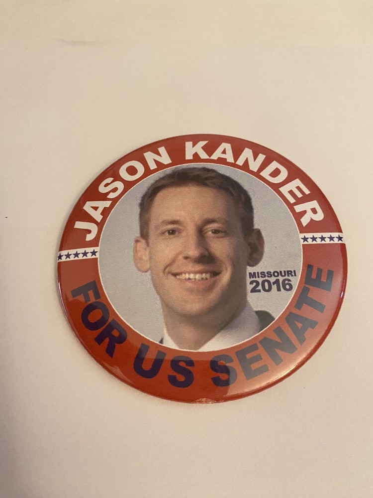 Jason Kander For US Senate Missouri 2016 Pin Back Button P14