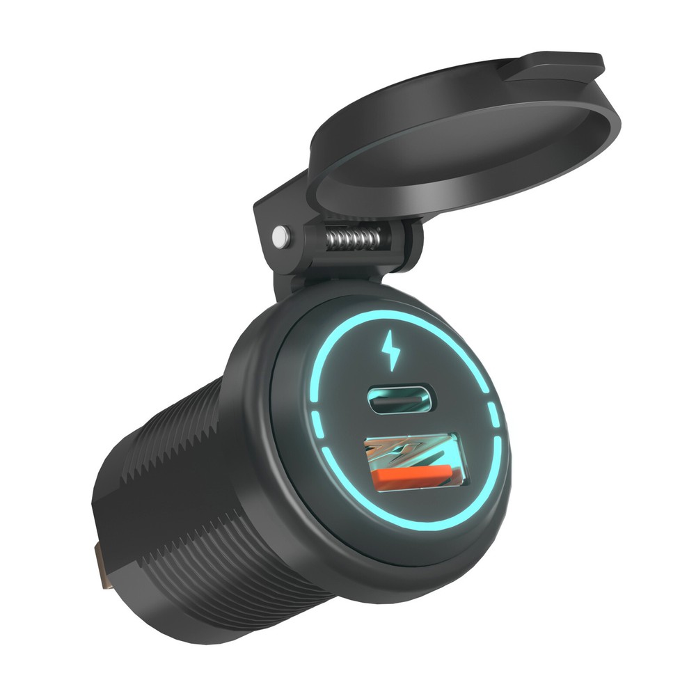Type-C USB Car Phone Charger Fast Charging Cigarette Lighter Socket Power Outlet