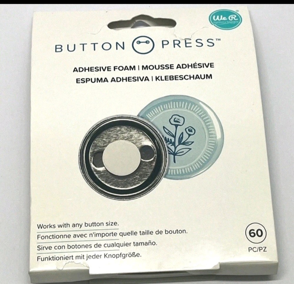 We R Memory Keepers Button Press Adhesive Foam - 60pcs