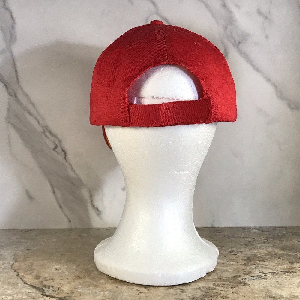McDONALD'S RED SMILE LOGO EMPLOYEE HAT ADJUSTABLE