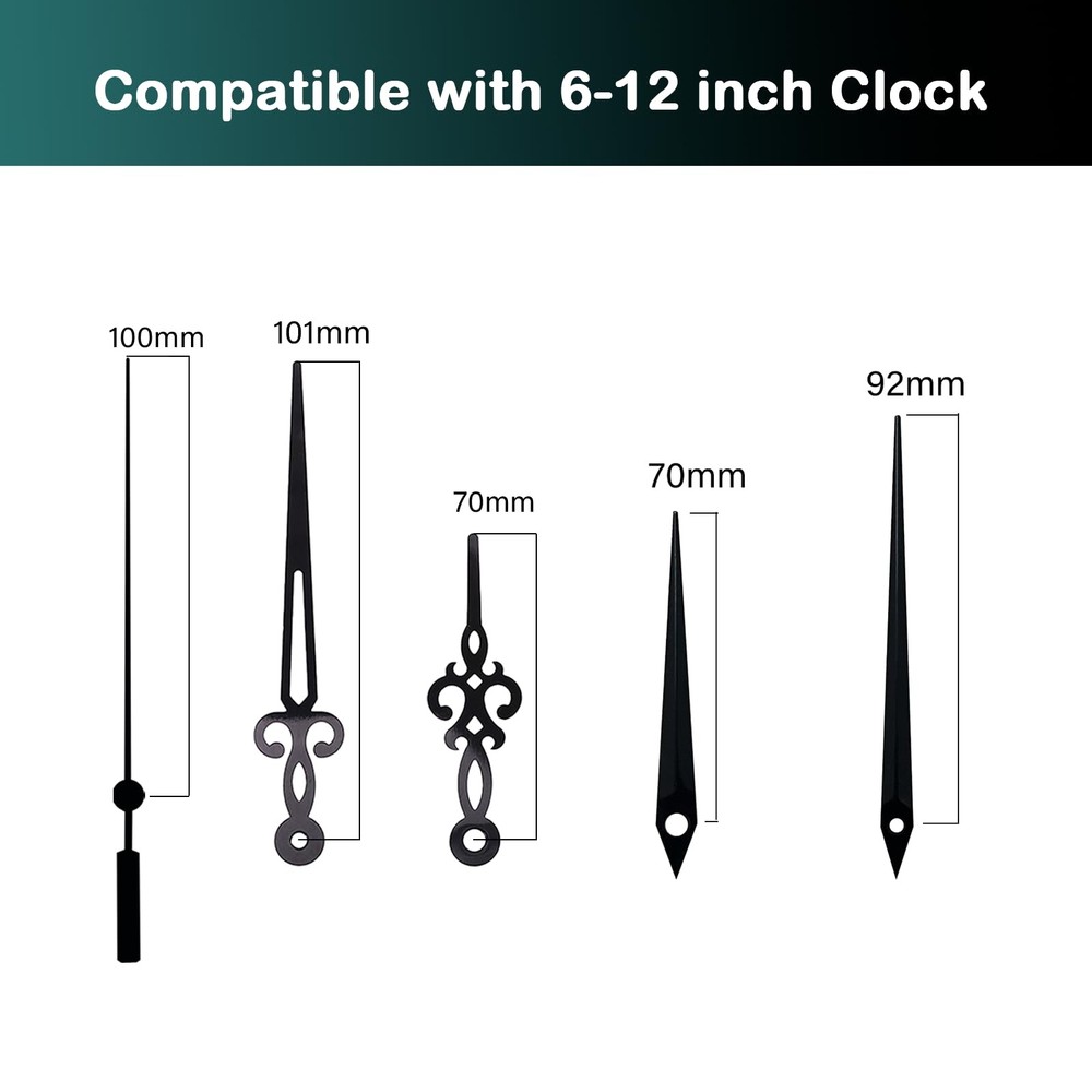 WINTAIM Upgrade Your DIY Clock Project with Long 1" thread length, C+D Hands
