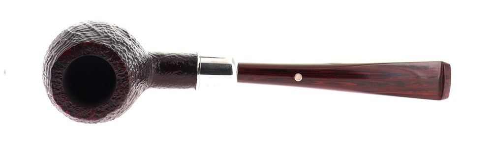Pipe ASHTON BRINDLE XX brown sandblasted shape straight prince silver ring