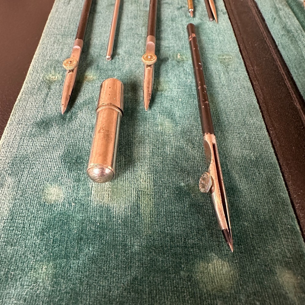 Vintage Schoenner Germany 13pc Engineering Drafting Tool Set No. 5006 w/ Case