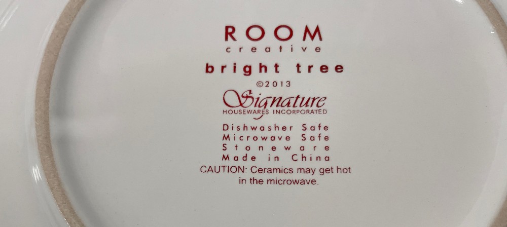 Room Creative Signature Appetizer Plates (4) Bright Tree
