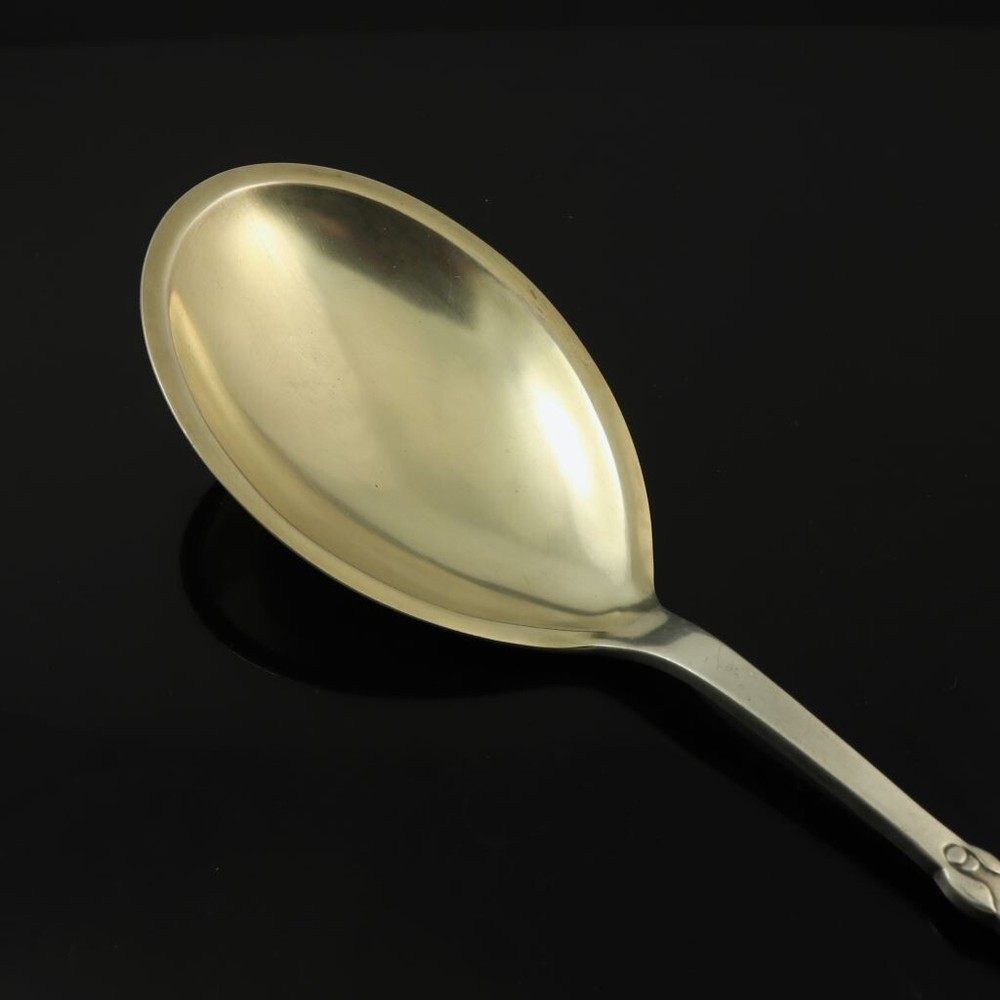 Heimbürger Silver Serving Spoon, Large 111AV - Mistletoe / Mistelten