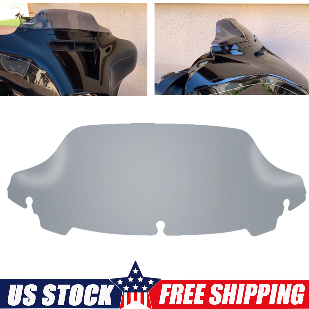 For Harley Touring Electra Glide 6" Smoke Wave Windshield Windscreen 1996-2013