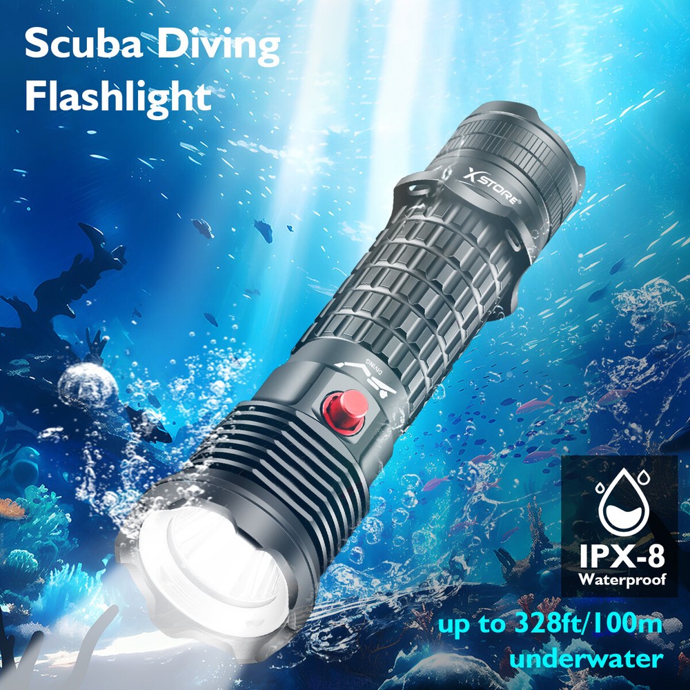 Powerful Scuba Dive Flashlight Underwater Waterproof P70 LED Diving Torch Lamp