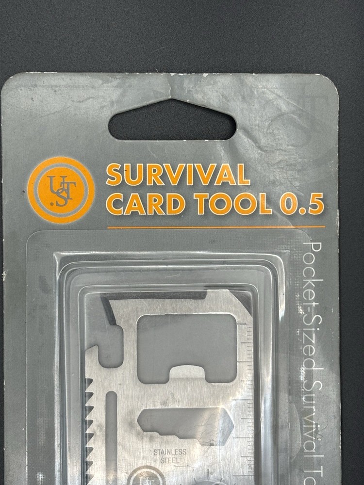 UST Pocket Sized Survival Card Tool - Multi-Tool - 11 tools