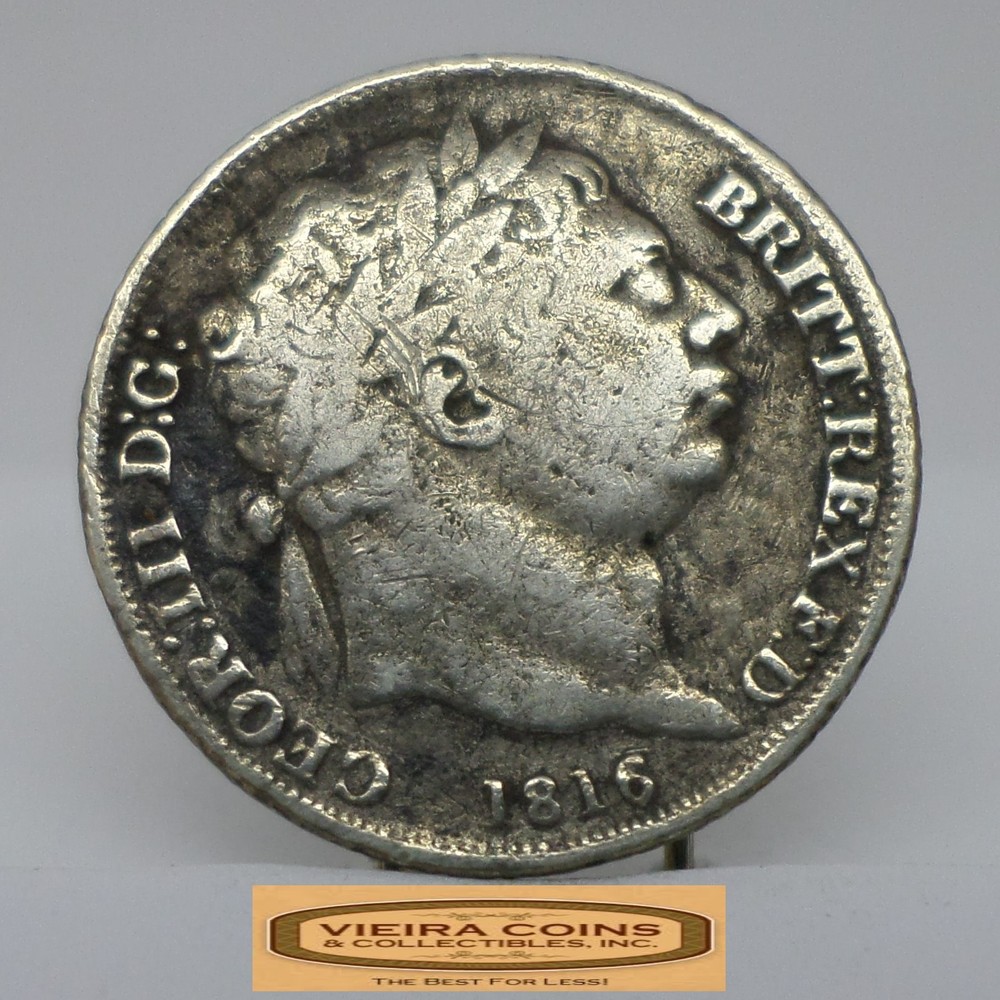 1816 Great Britain Silver 6 Pence - #C52671NQ