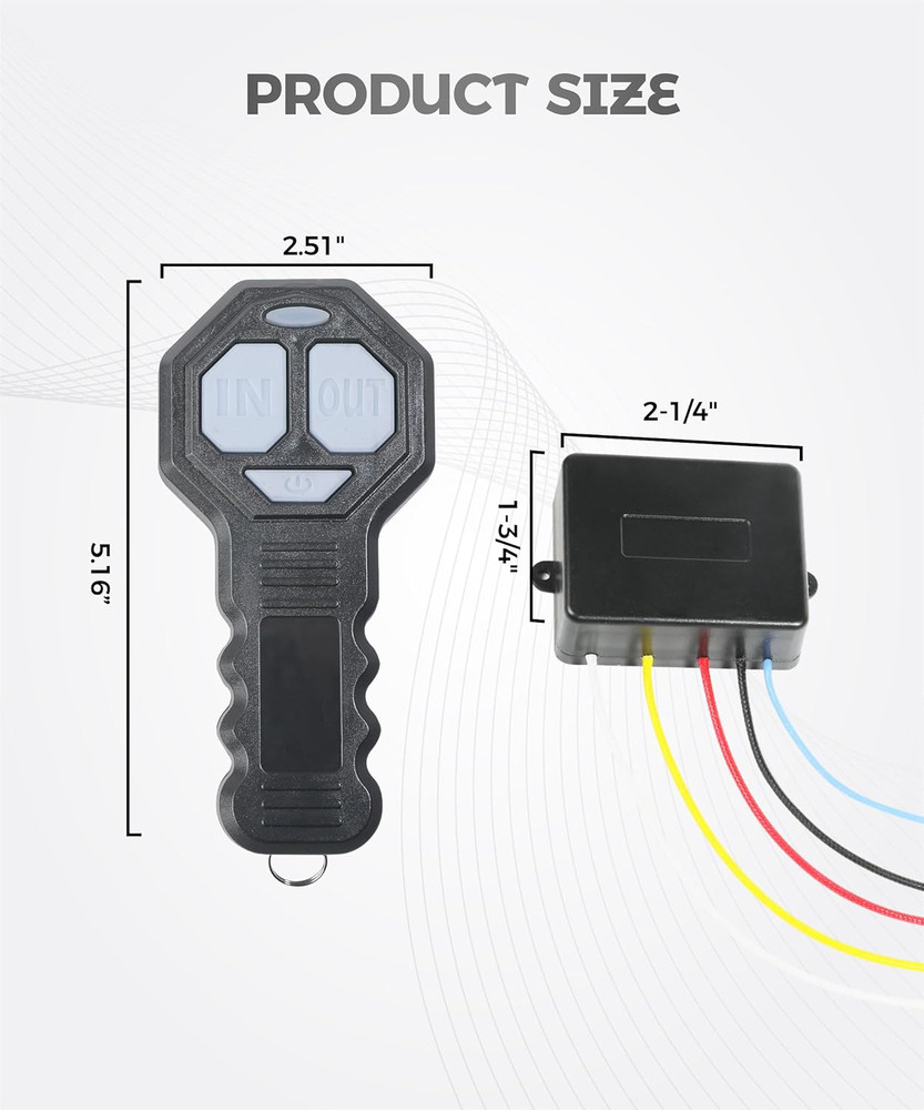 Winch Accessories,Car Accessories 5 Wire Winchs Controller,Towing Winch Remote C
