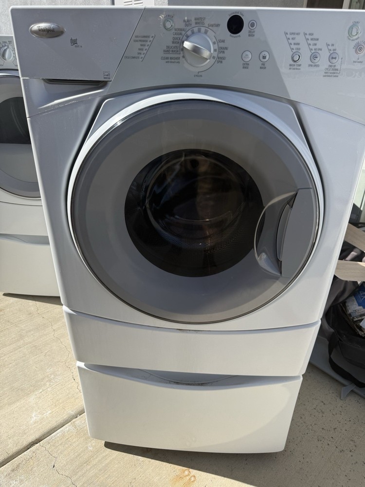 Whirlpool electric washer and dryer set used