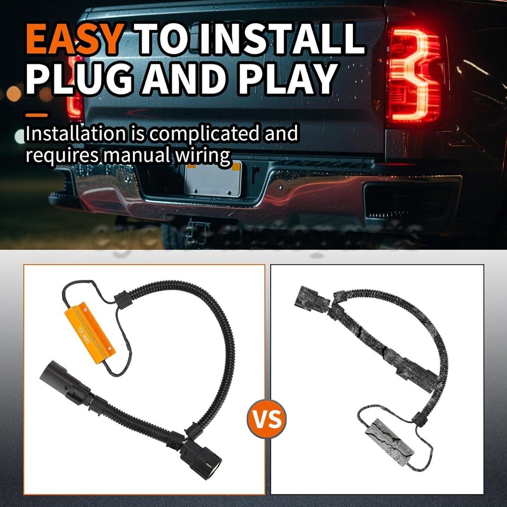 For 2019-24 Silverado LED Tail Light Conversion Harness Plug & Play 19-23 Sierra