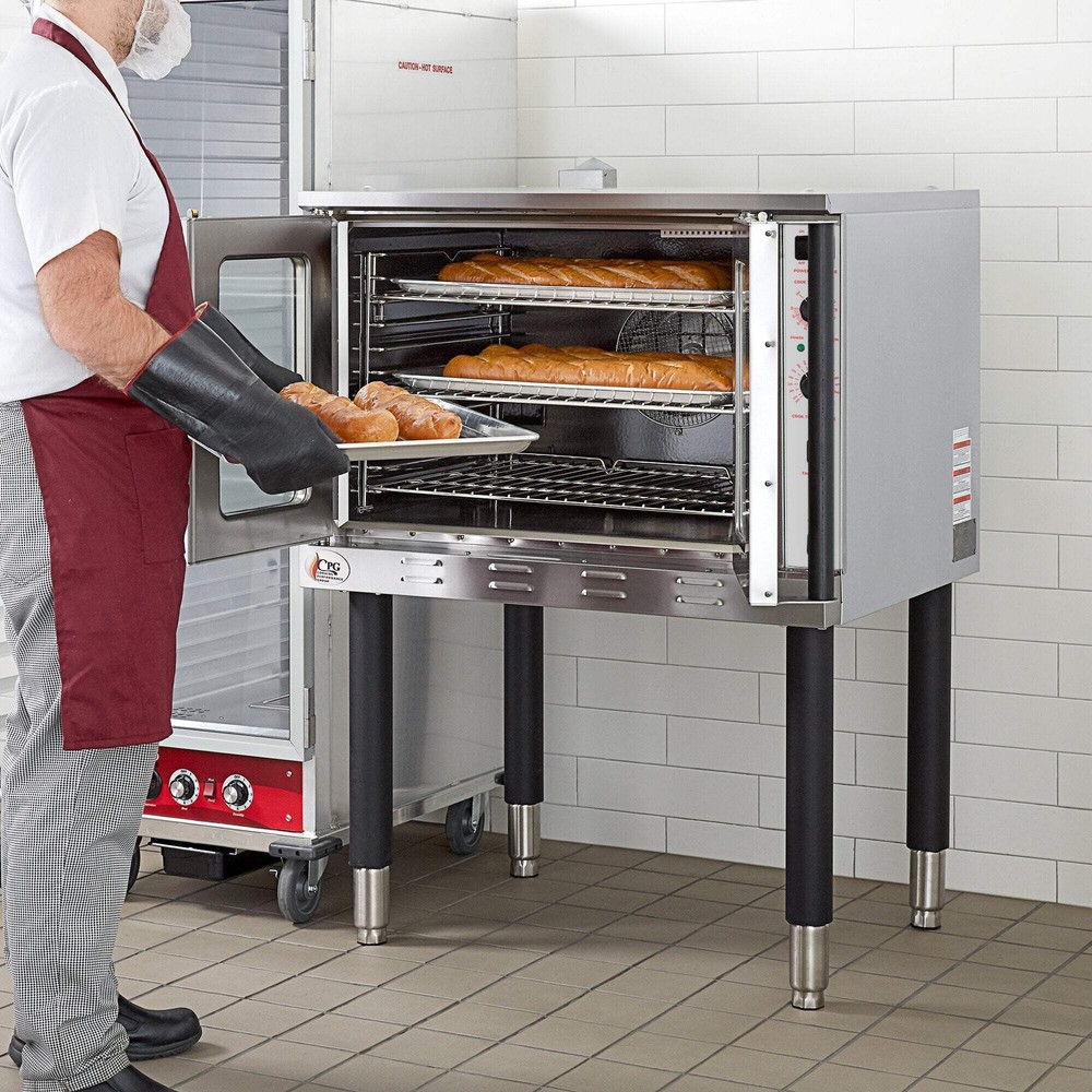 Deep Depth Single Deck Full Size Electric Convection Oven - 240V, 1 / 3 Phase