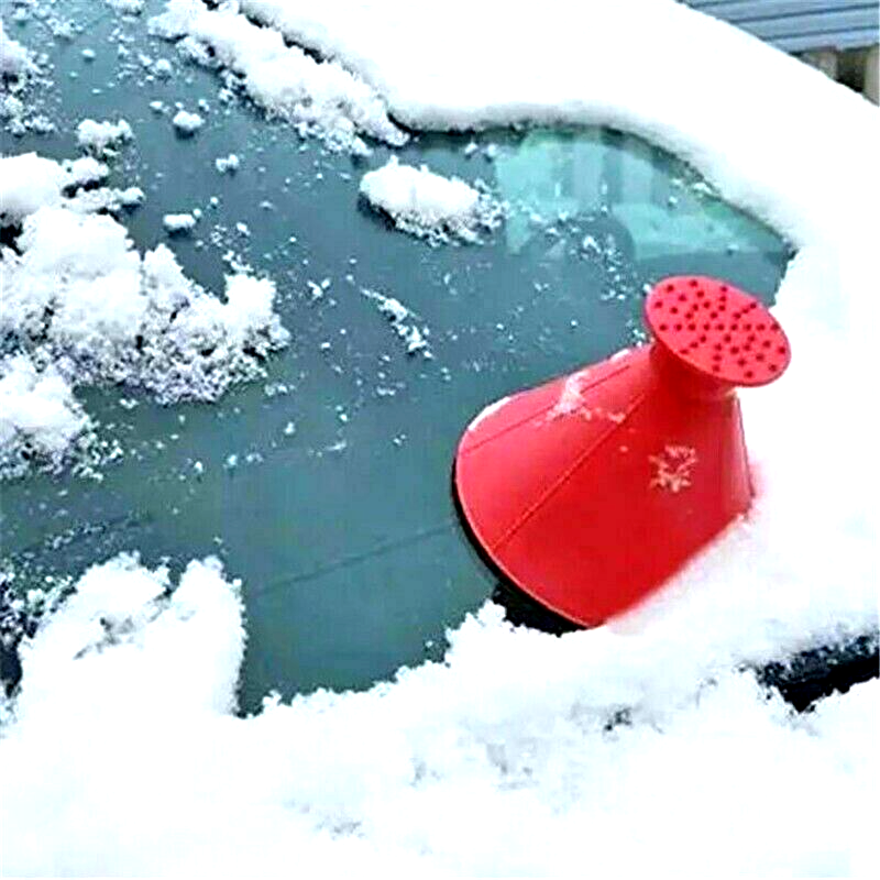 Windshield Snow Remover Scraper Hand Tool, Round Shaped Funnel Cone UK Supplier