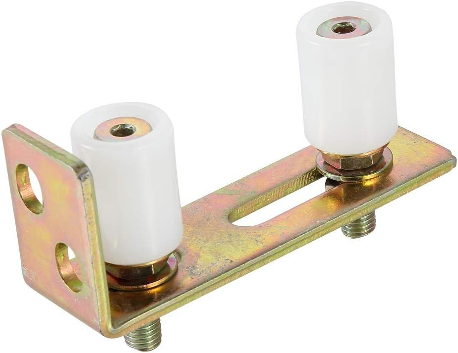 Slide Gate Guide Roller with L Post Bracket Nylon Dual Rollers for Sliding Gates