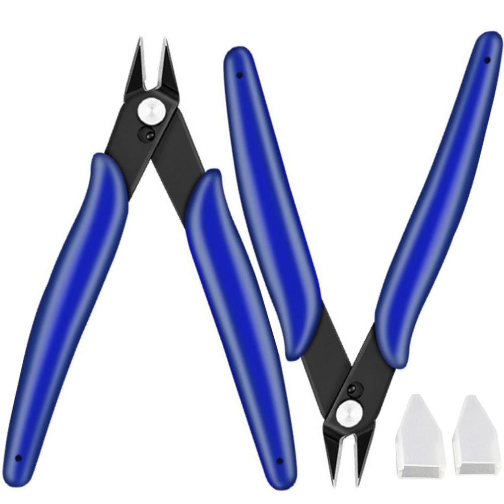 Flush Cutters 2 PCS Micro Wire Cutters for Jewelry Making Electronics Models
