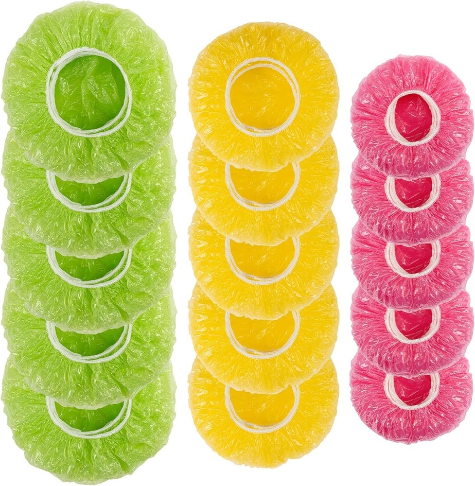 60Pcs Bowl Covers Reusable - Plastic Bowl Covers Elastic Reusable Fresh Keeping