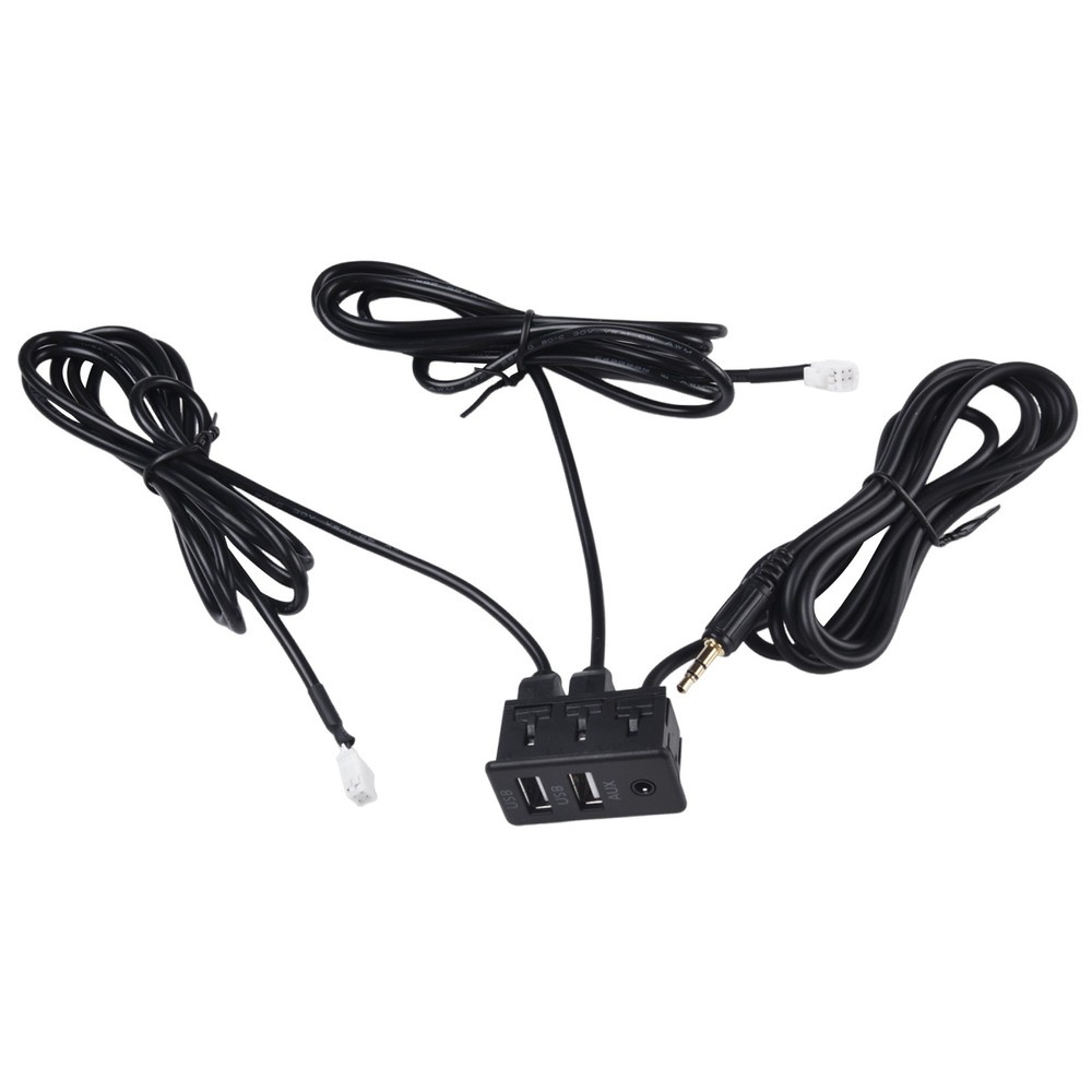 User Friendly Car Dashboard USB AUX Panel Interface Extension Adapter and Use