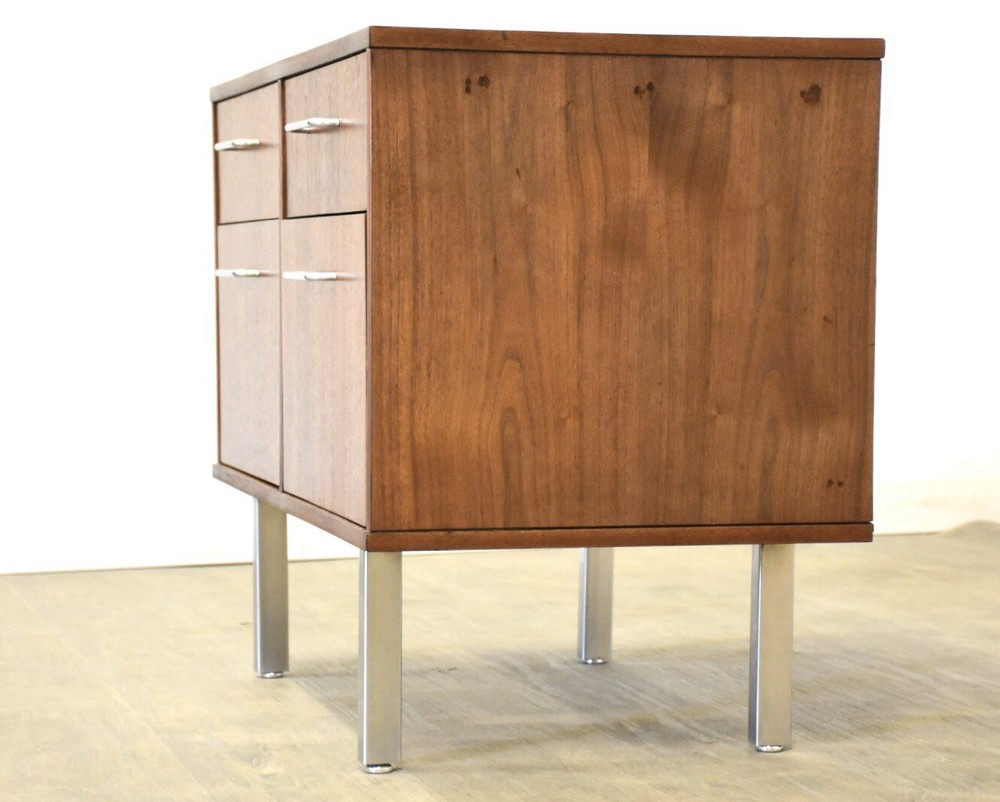 Refinished Walnut Office Cabinet Credenza