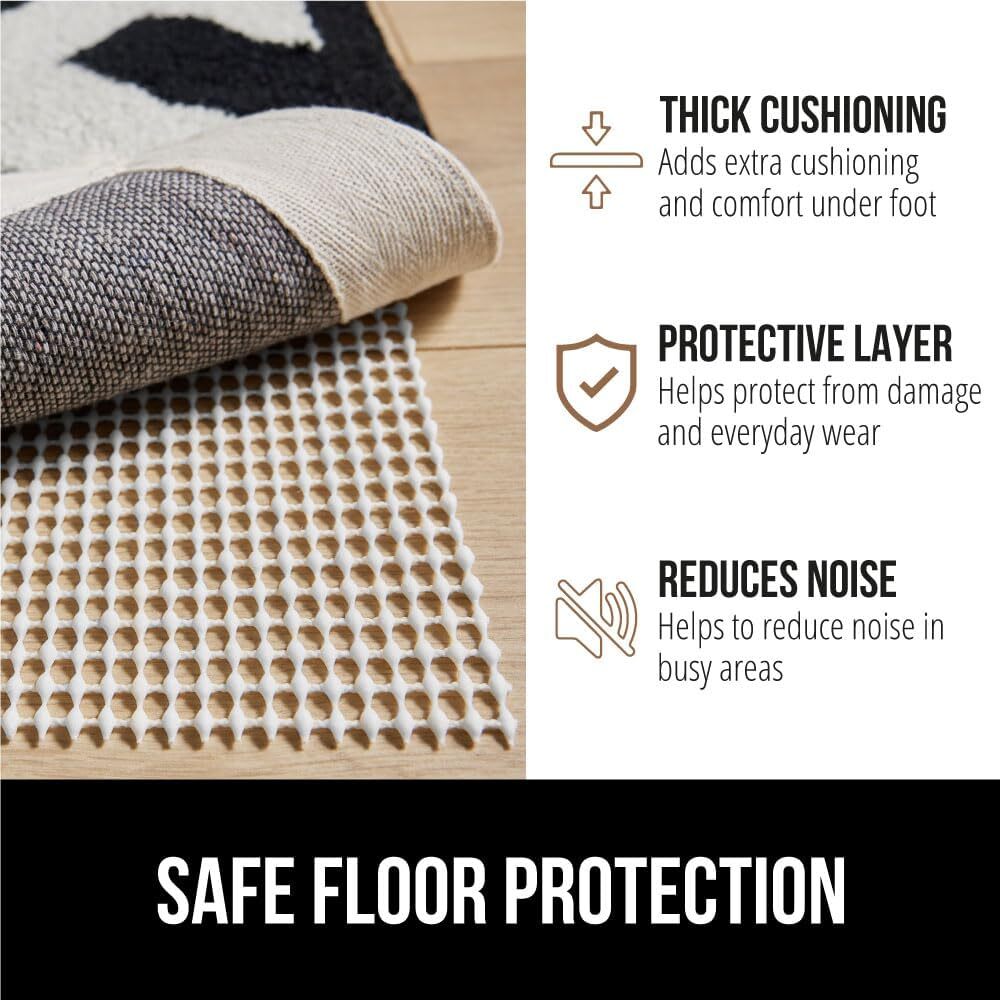 Gorilla Grip Extra Strong Rug Pad 3' x 2' (Rectangular), White