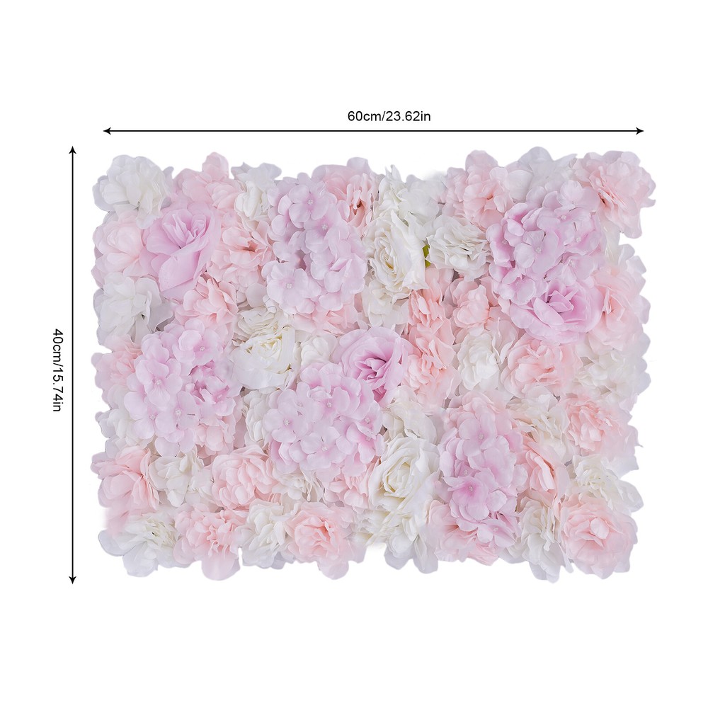 12 pcs Artificial Hydrangea Flower Wall Panel Party Garden Wedding Party Decor