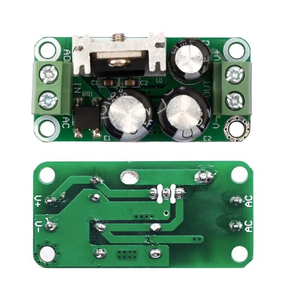 2PCS 5V Single Regulated Power Supply Module AC to DC Rectifier Filter Board 1A