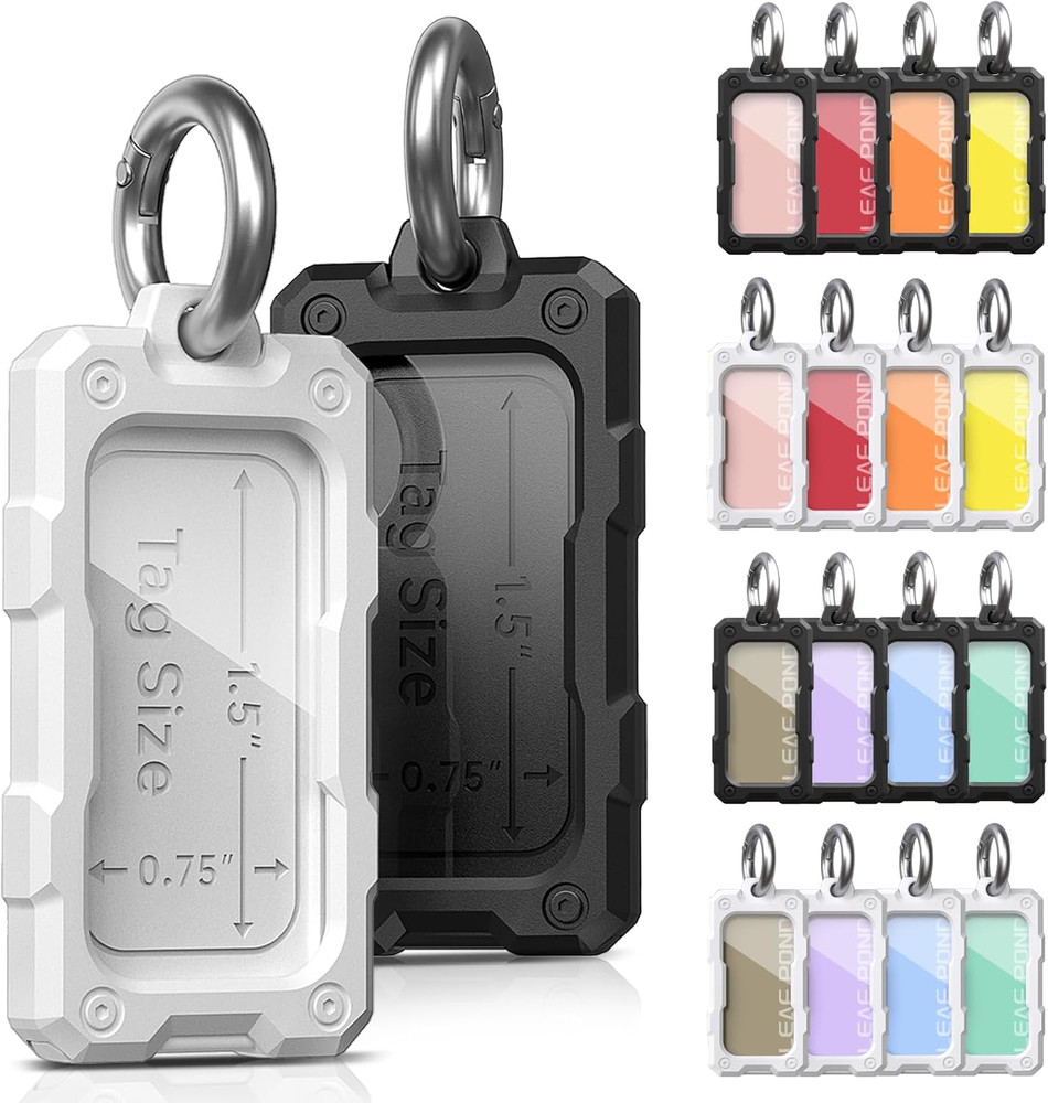 16 Pack Solid Plastic Key Tags with Rings, Heavy Duty Bulk Keychain Identifiers,