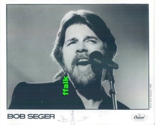 Press Photo: BOB SEGER 8x10 B&W 1986
