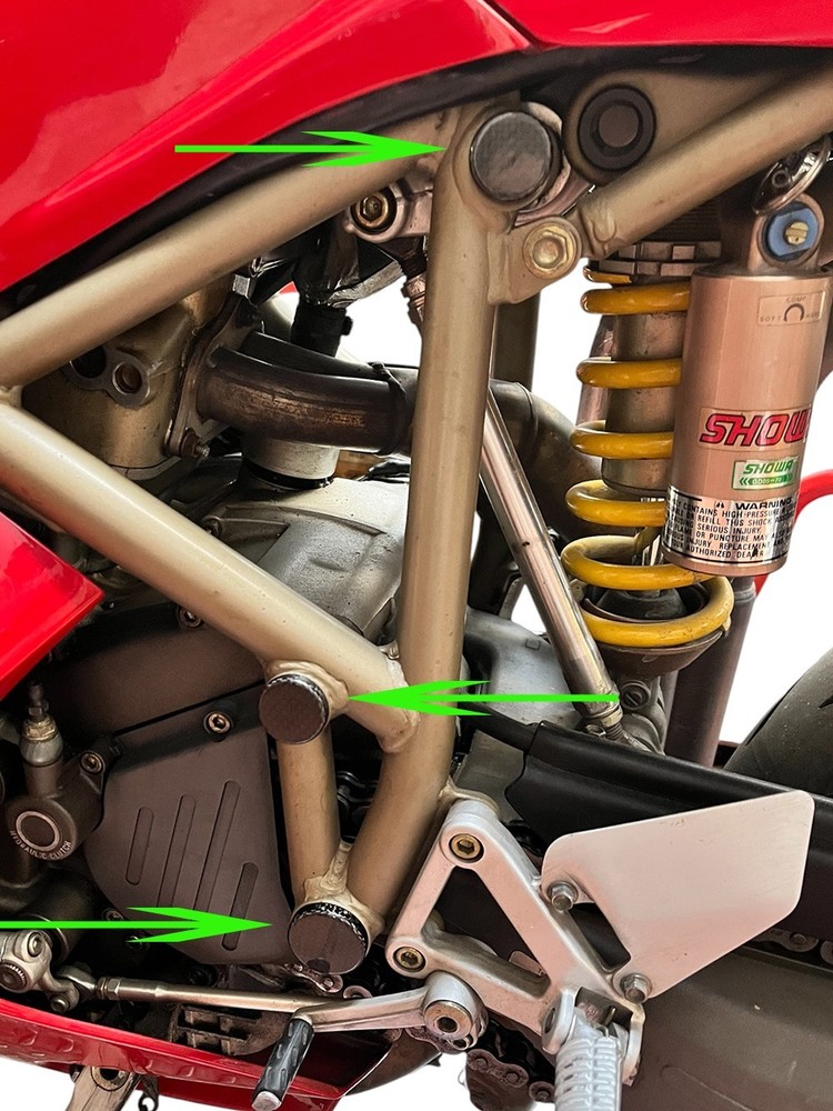 Ducati 748 Carbon Fiber Frame Cap Kit