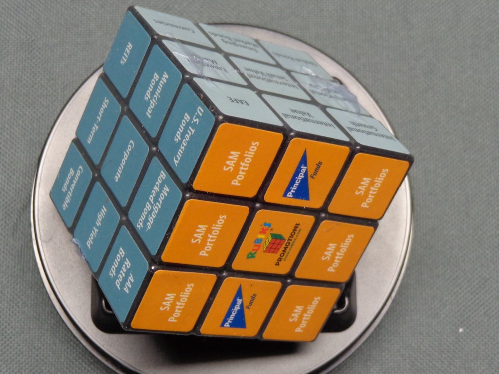 Rubiks cube Principal Funds. twisty puzzle brain teaser
