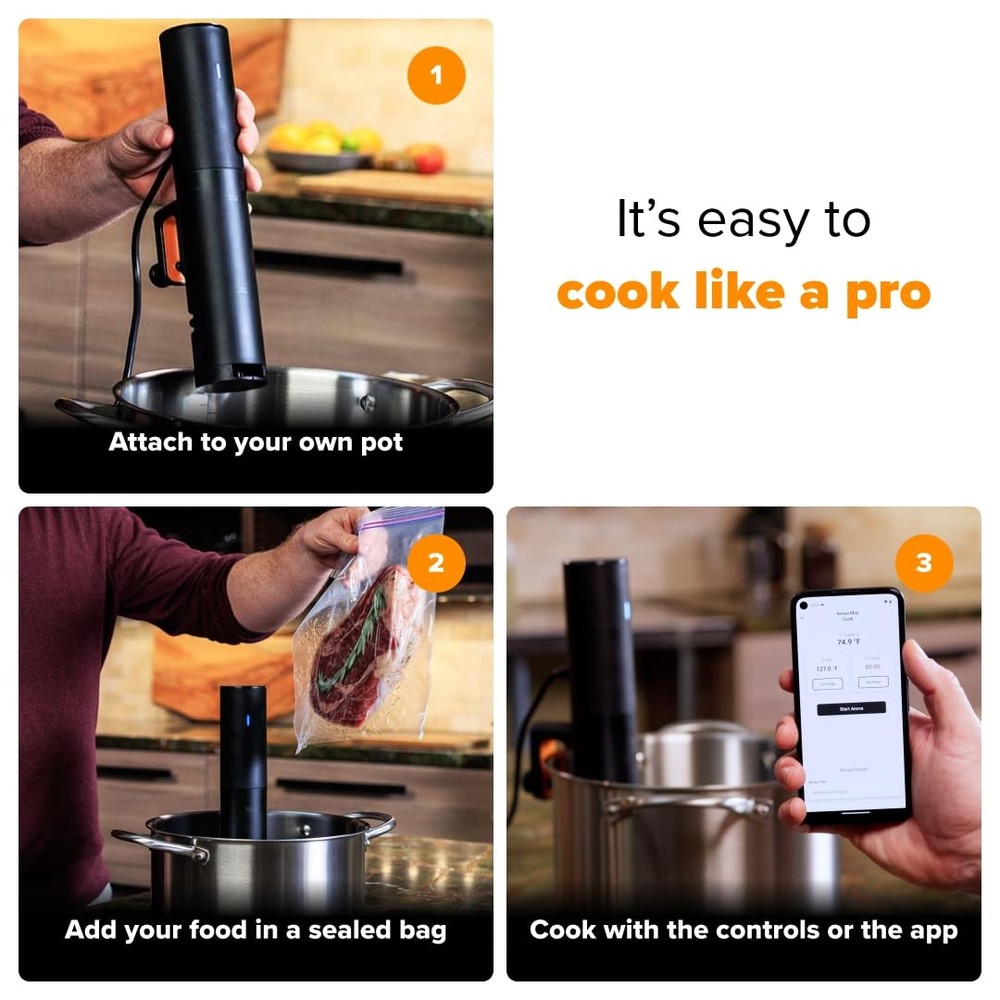Sous Vide Cooker Mini for Perfect Cooking - Precision Temperature Control