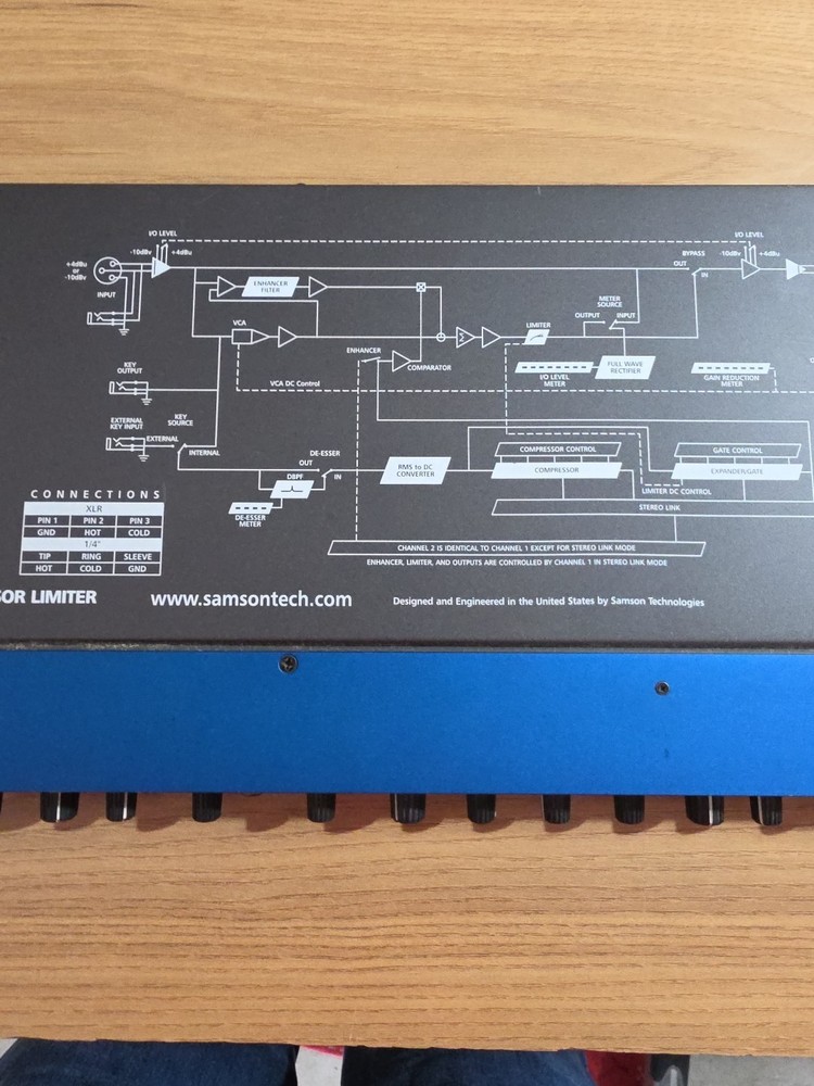 Samson S-Com Plus Stereo Compressor/Limiter 4-Channel Dynamics S Com, READ