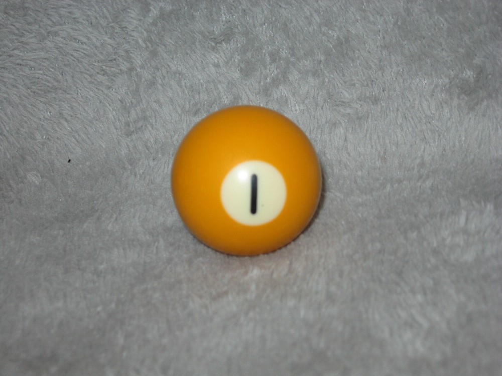 Mini Pool Ball #1 Yellow Solid 1.5" Diameter Miniature Billiard Replacement