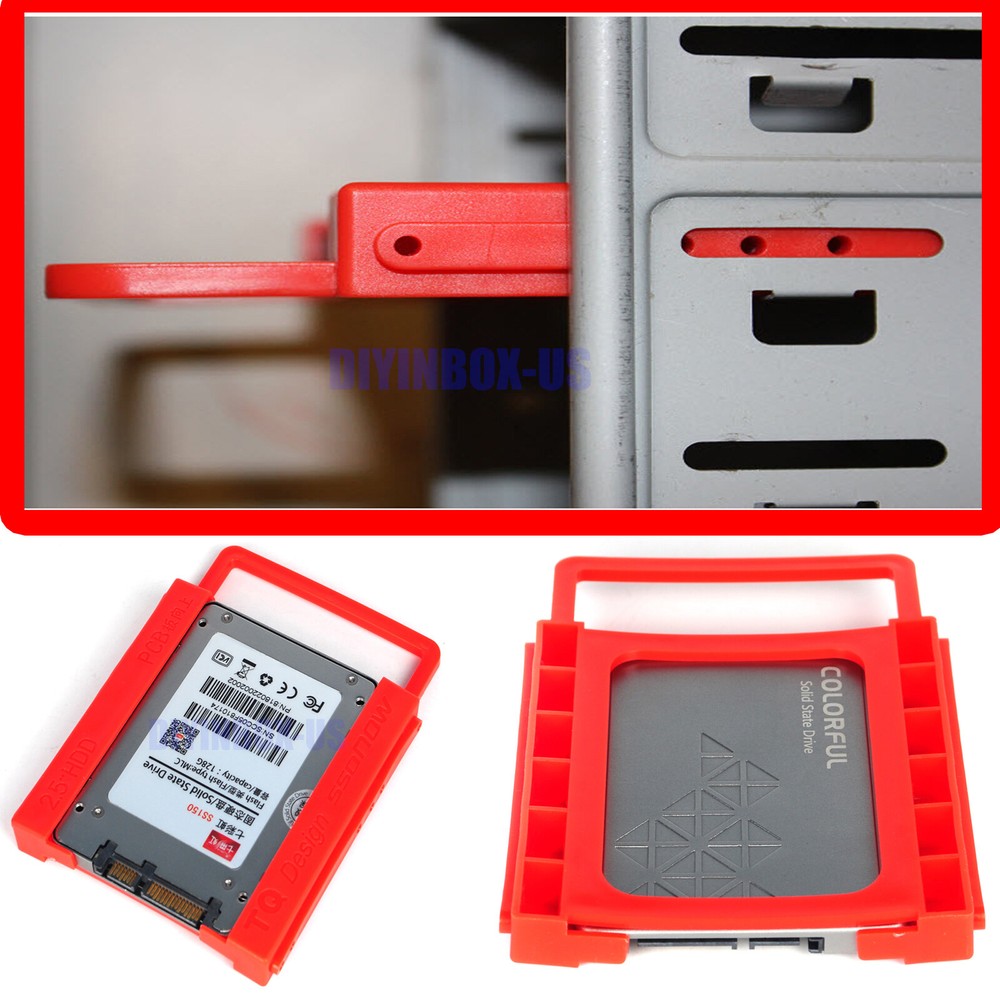 X10 2.5" to 3.5" SSD HDD Mounting Adapter Bracket Hard Disk Drive Caddy Desktop