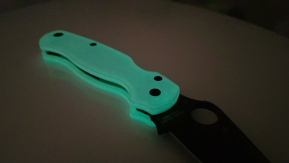 Mesh Glow in the dark scale handle replacement for spyderco paramilitary2 PM2