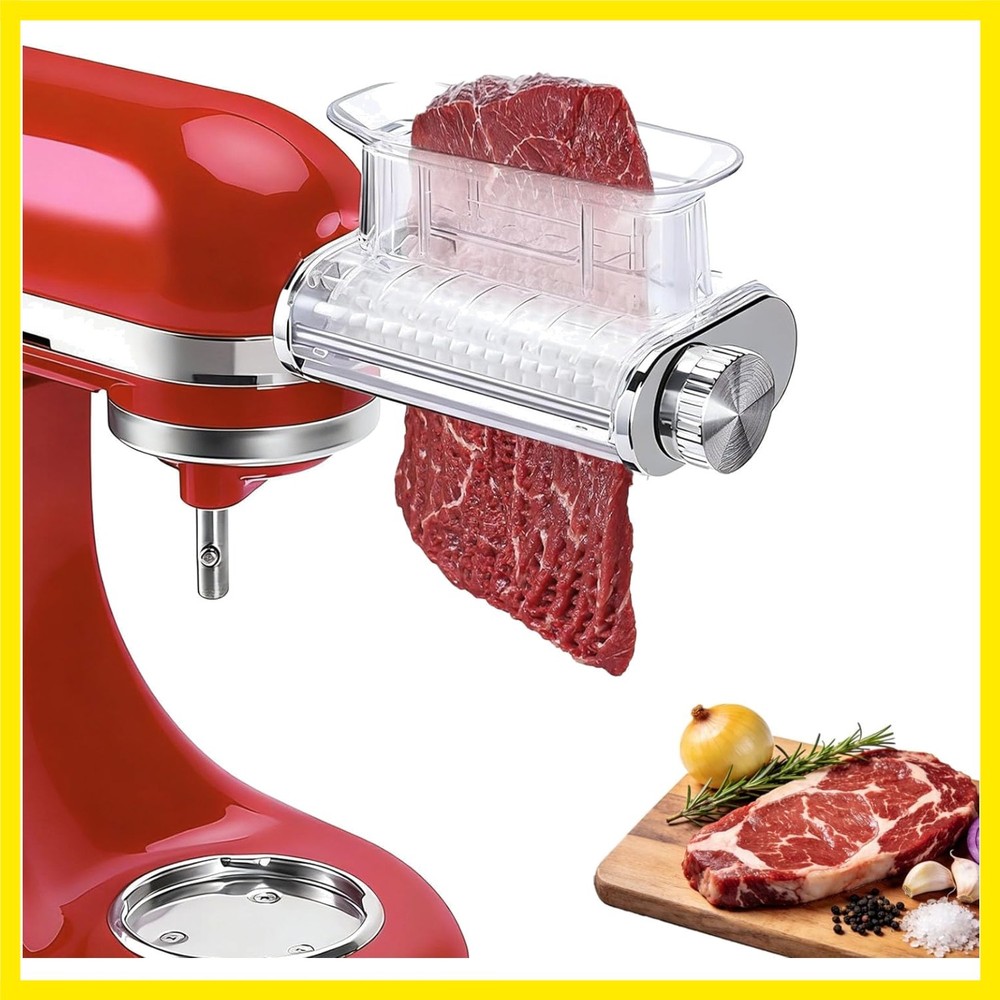 Meat Tenderizer Attachment for KitchenAid Stand Mixer, 3 Adjustable Thickness...