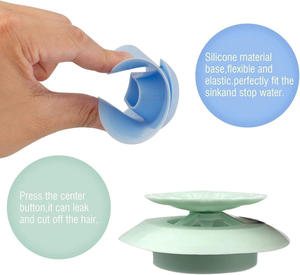 Durable 5-Pack Silicone Drain Stopper & Strainer Set - Protects Against Debris