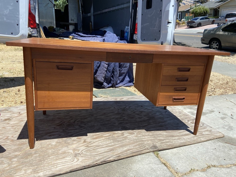 Vintage Mid Century Modern Teak Desk