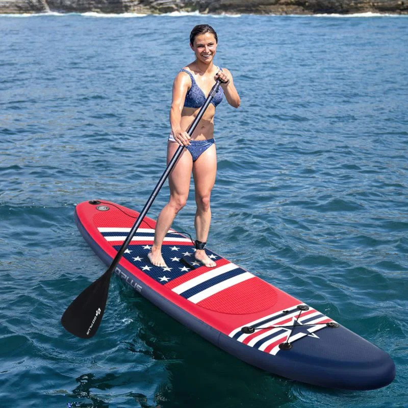 Inflatable Paddle Board 10ft with Removable Fin, Adjustable Paddle and Backpack