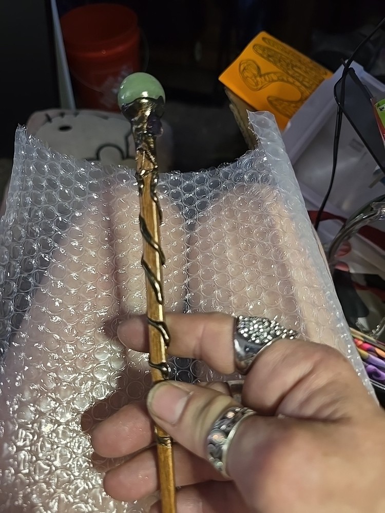 Handcrafted Jade Crystal Wand
